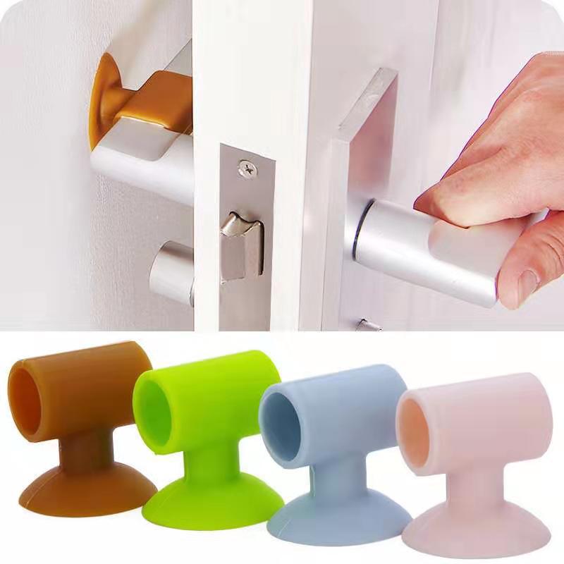 Creative Door Handle Door Lock Silencer Protective Pad Suction Cup behind the Door Collision Pad behind the Door Silent Bumper