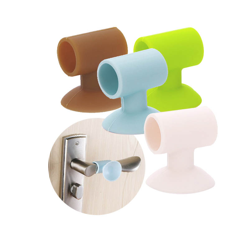Creative Door Handle Door Lock Silencer Protective Pad Suction Cup behind the Door Collision Pad behind the Door Silent Bumper