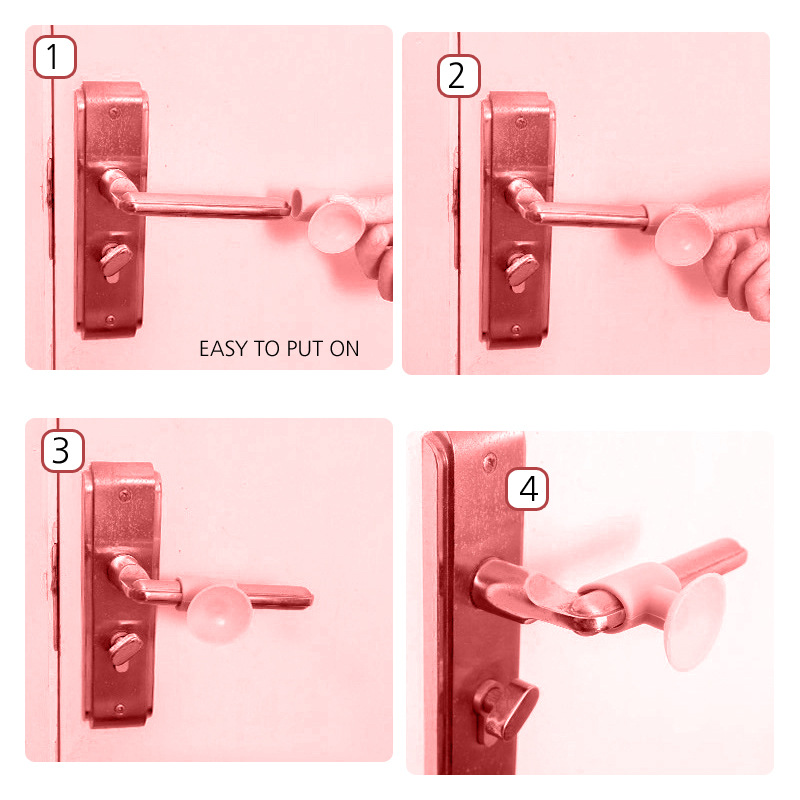Creative Door Handle Door Lock Silencer Protective Pad Suction Cup behind the Door Collision Pad behind the Door Silent Bumper