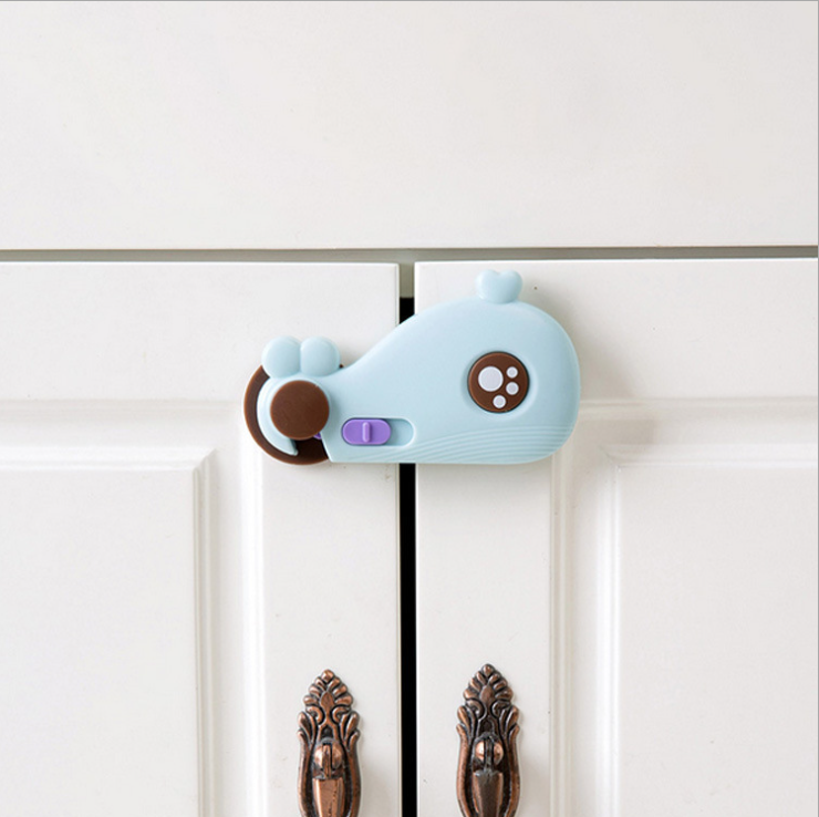 Cabinet Door Whale Children&#039;s Lock Multi-Function Baby Anti-Pinch Hand Safety Lock Baby Protective Supplies Drawer Safety Buckle