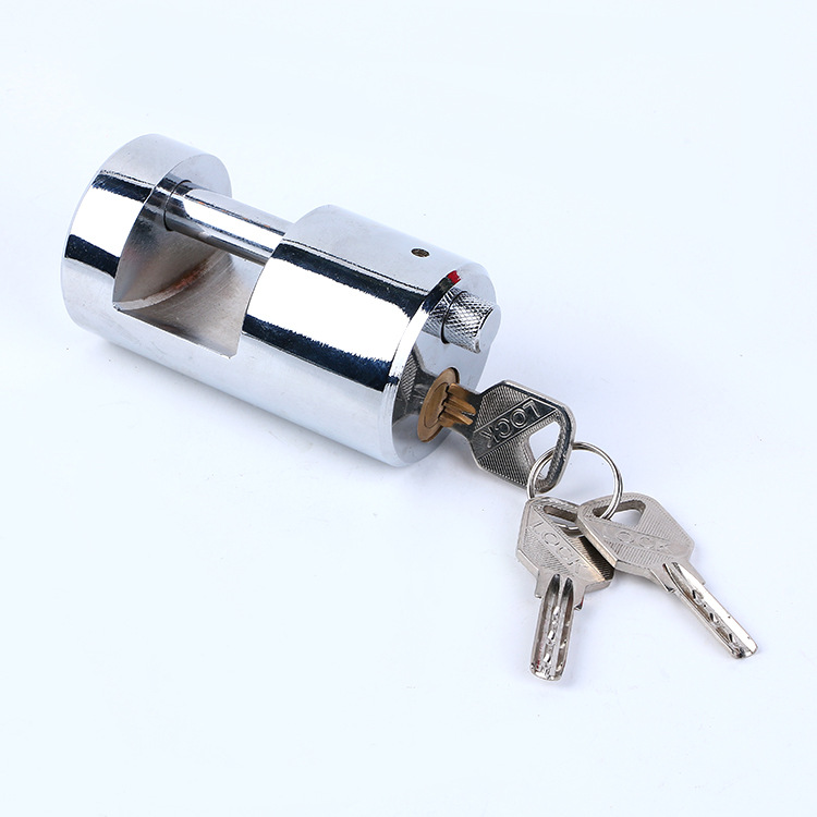 90mm round Stainless Steel Padlock Copper Core Lock Outdoor Warehouse Door Iron Door Waterproof Anti-Rust Door Lock Custom