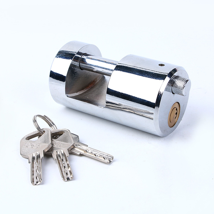 90mm round Stainless Steel Padlock Copper Core Lock Outdoor Warehouse Door Iron Door Waterproof Anti-Rust Door Lock Custom