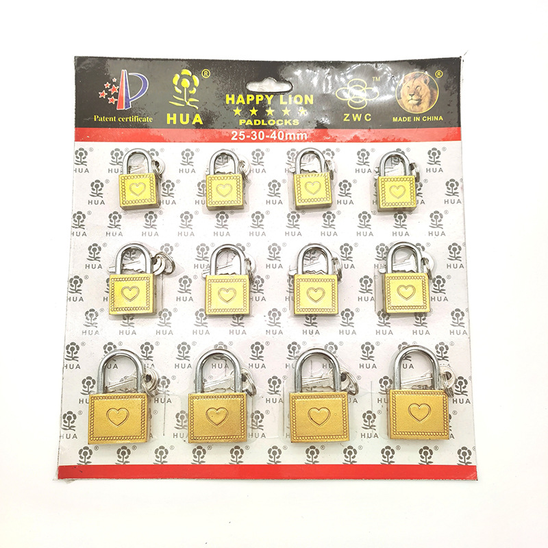 Lock Padlock Iron Padlock Horizontal Open Spray Golden Lock Horizontal Open Titanium Golden Lock Dormitory Cabinet Lock Garage Door Lock Gate Lock