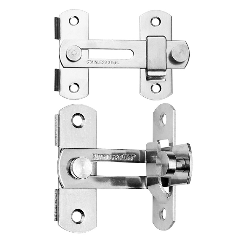 Jinrongda Stainless Steel Door Latch Bolt Latch Safety Bolt Sliding Door Buckle Small Pet Cage Door Lock Buckle Wholesale