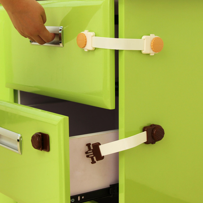 Lengthened Children&#039;s Home Safety Lock Refrigerator Lock Anti-Baby Hair Clip Hand Drawer Lock Cabinet Door Lock