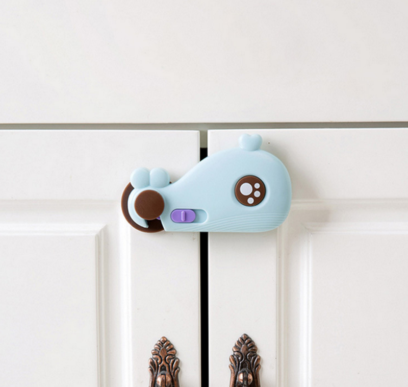 Cabinet Door Whale Child Safety Lock Multi-Functional Baby Anti-Clamp Hand Safety Lock Baby Protection Supplies Drawer Safety