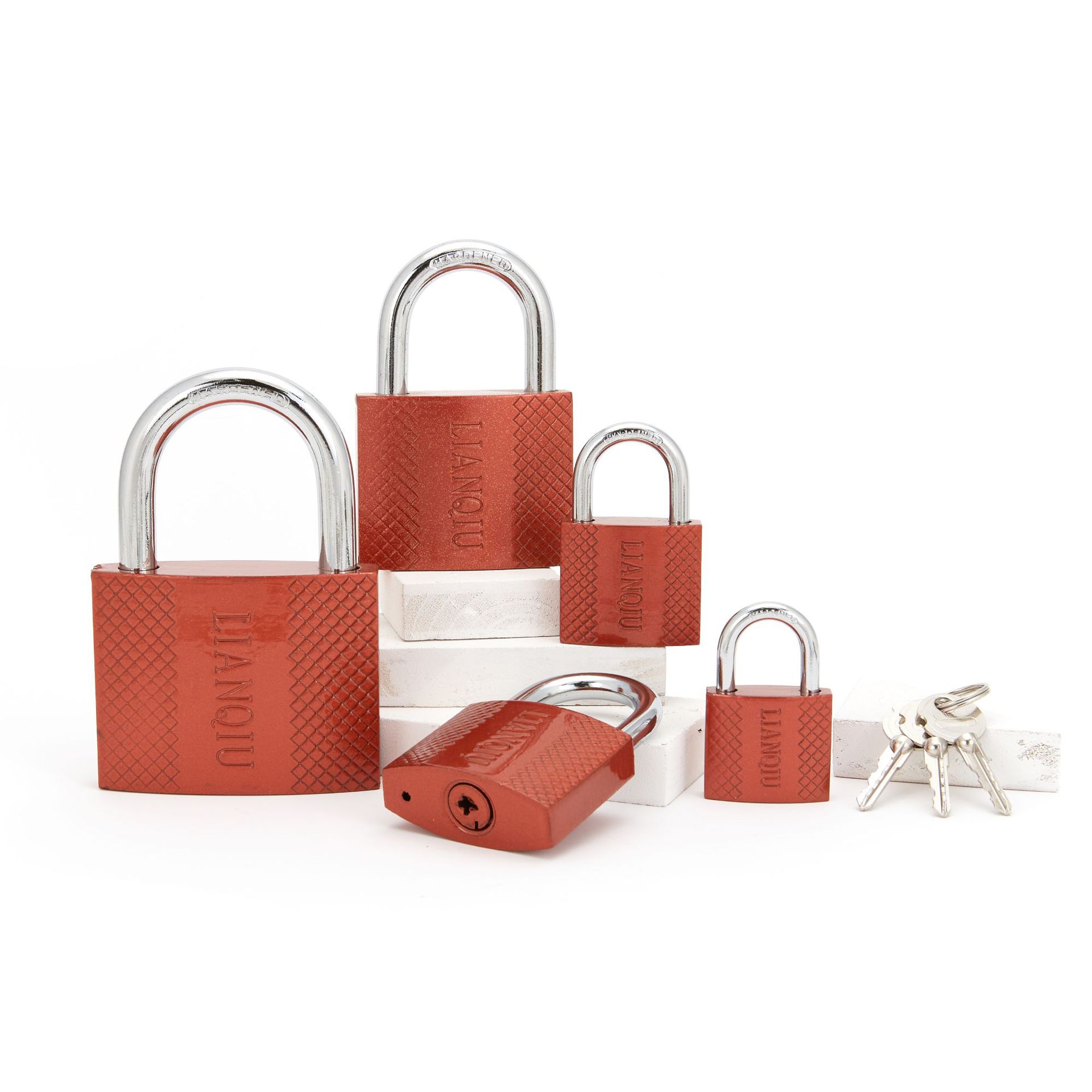 Grid Red Bronze Cross Lock Old-Fashioned Door Lock Security Lock Longevity Safe Lock Household Open Small Longevity Safe Lock Padlock Factory Direct Wholesale