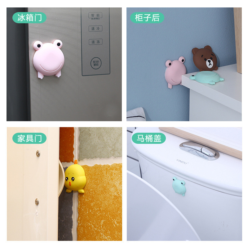 Door Handle Anti-Collision Pad Door Hanging Door Lock Refrigerator Cabinet Door Anti-Collision Mute Silicone Protective Pad Anti-Collision Wall Sticker