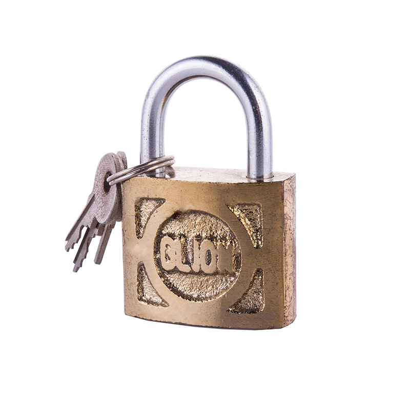 Lock Padlock Iron Padlock Cast Iron Titanium Lock Square Side Cast Iron Lock Student Chest of Drawer Padlock Door Lock Anti-Skid Spot