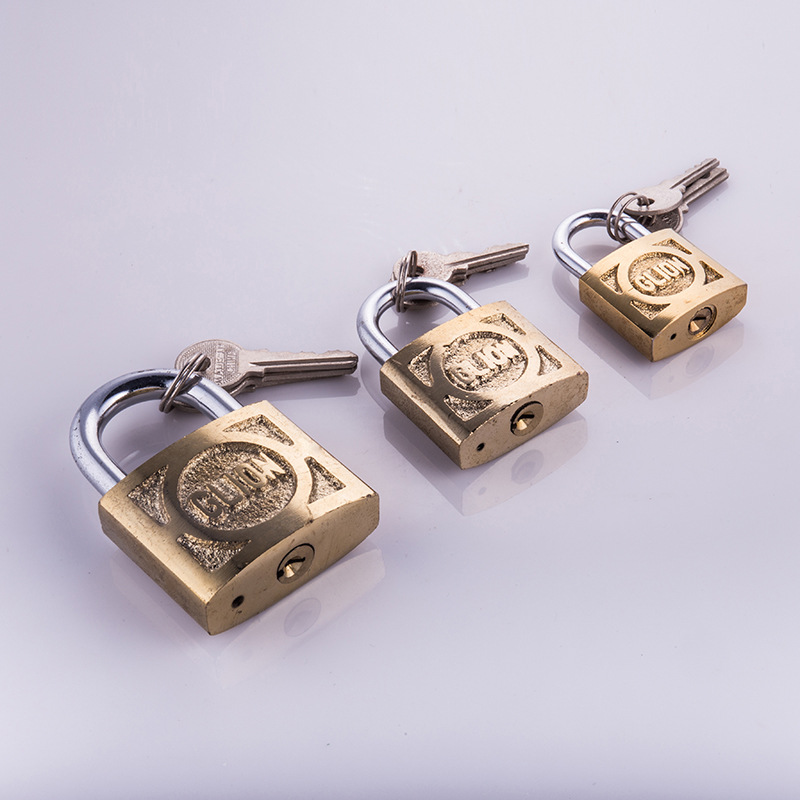 Lock Padlock Iron Padlock Cast Iron Titanium Lock Square Side Cast Iron Lock Student Chest of Drawer Padlock Door Lock Anti-Skid Spot