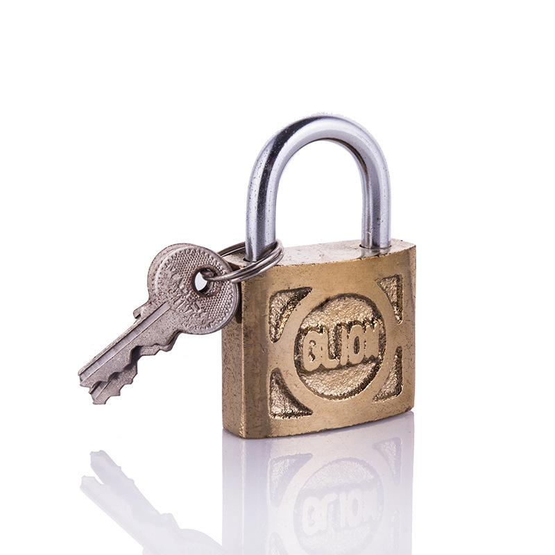 Lock Padlock Iron Padlock Cast Iron Titanium Lock Square Side Cast Iron Lock Student Chest of Drawer Padlock Door Lock Anti-Skid Spot