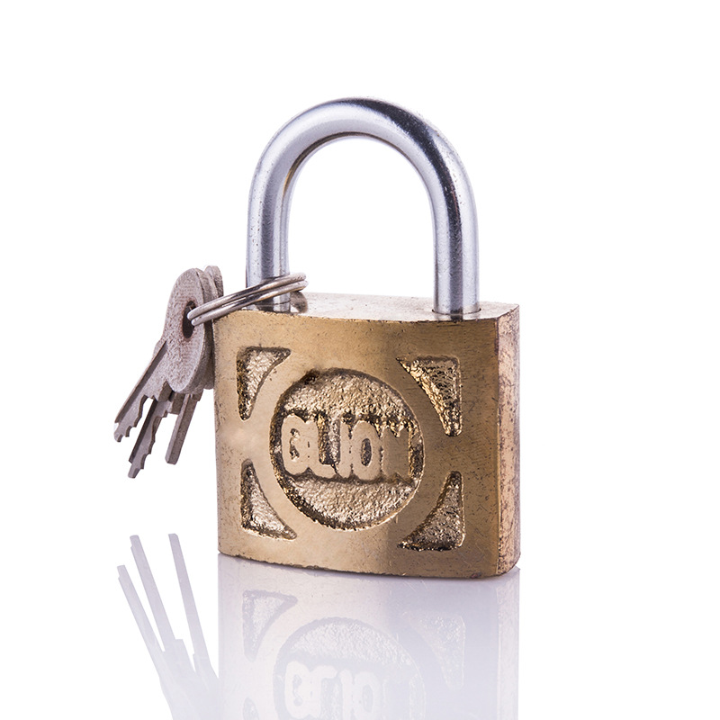 Lock Padlock Iron Padlock Cast Iron Titanium Lock Square Side Cast Iron Lock Student Chest of Drawer Padlock Door Lock Anti-Skid Spot