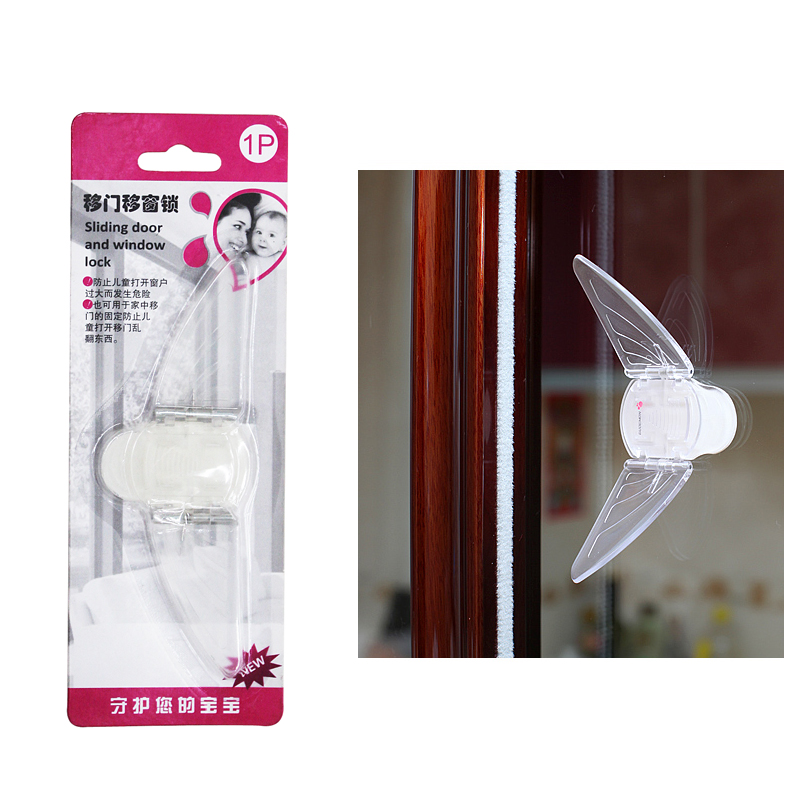 Wing type window door lock to prevent the baby opened the window door door safety lock