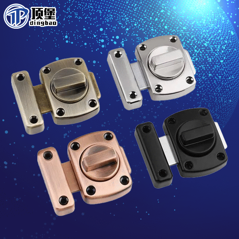 New Bolt around Universal Latch Lock Zinc Alloy Small Bolt Wooden Doors and Windows Door Bolt Safety Thickened Open-Mounted Lock