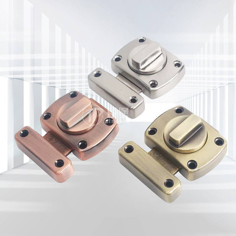 New Bolt around Universal Latch Lock Zinc Alloy Small Bolt Wooden Doors and Windows Door Bolt Safety Thickened Open-Mounted Lock