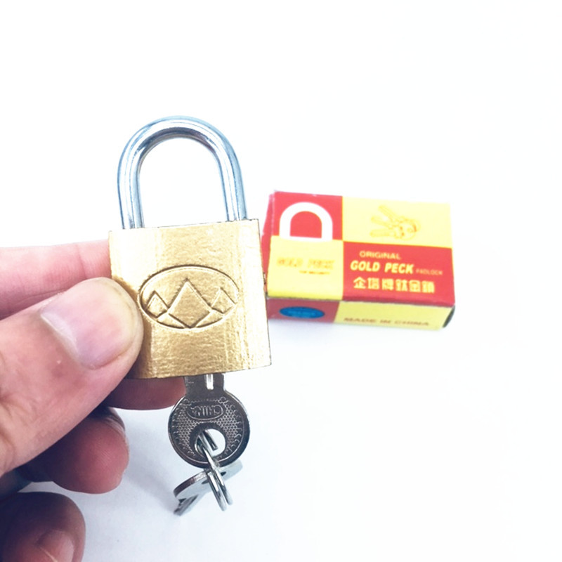 Factory in Stock 25 Mm20mm Lock Head Door Lock Padlock Imitation Copper Lock Student Padlock Wholesale Two Yuan Store Hardware Department Store