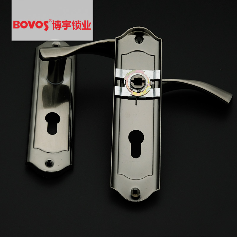 Medium iron panel aluminum handle double color black nickel wire ferro-aluminum door no. 58 lock body door