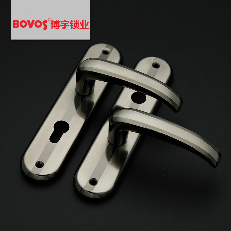 Medium iron panel aluminum handle double color black nickel wire ferro-aluminum door no. 58 lock body door