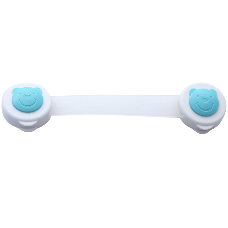 Lengthened Children&#039;s Drawer Lock Cartoon Bear Refrigerator Lock Anti-Clamp Hand Baby Safety Lock Window Door Lock