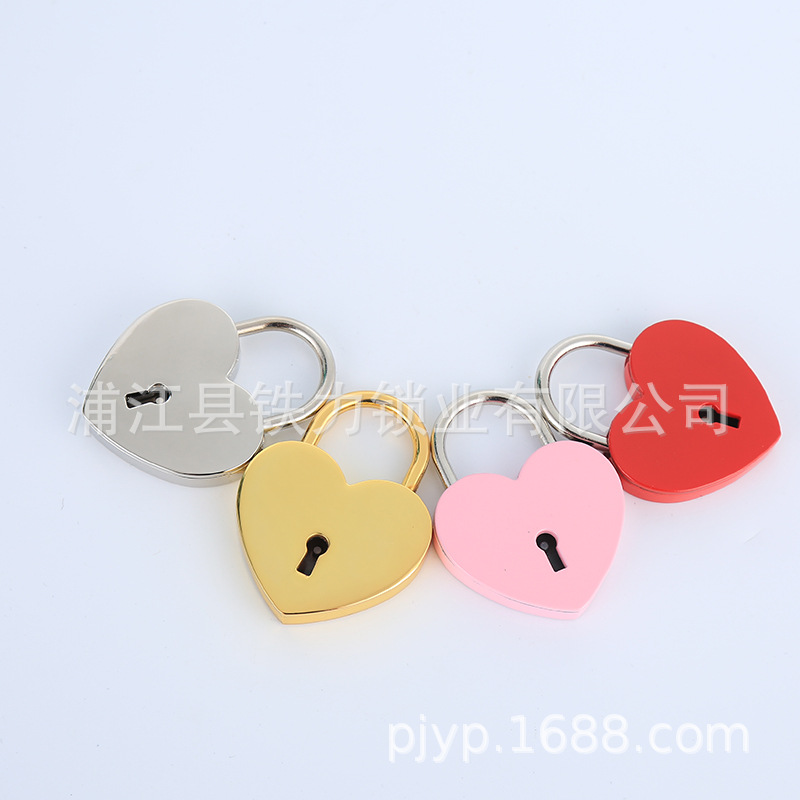 [Iron] Manufacturers Supply Zinc Alloy Suitcase Heart-Shaped Chest of Drawer Door Lock Stationery Notebook Small Lock