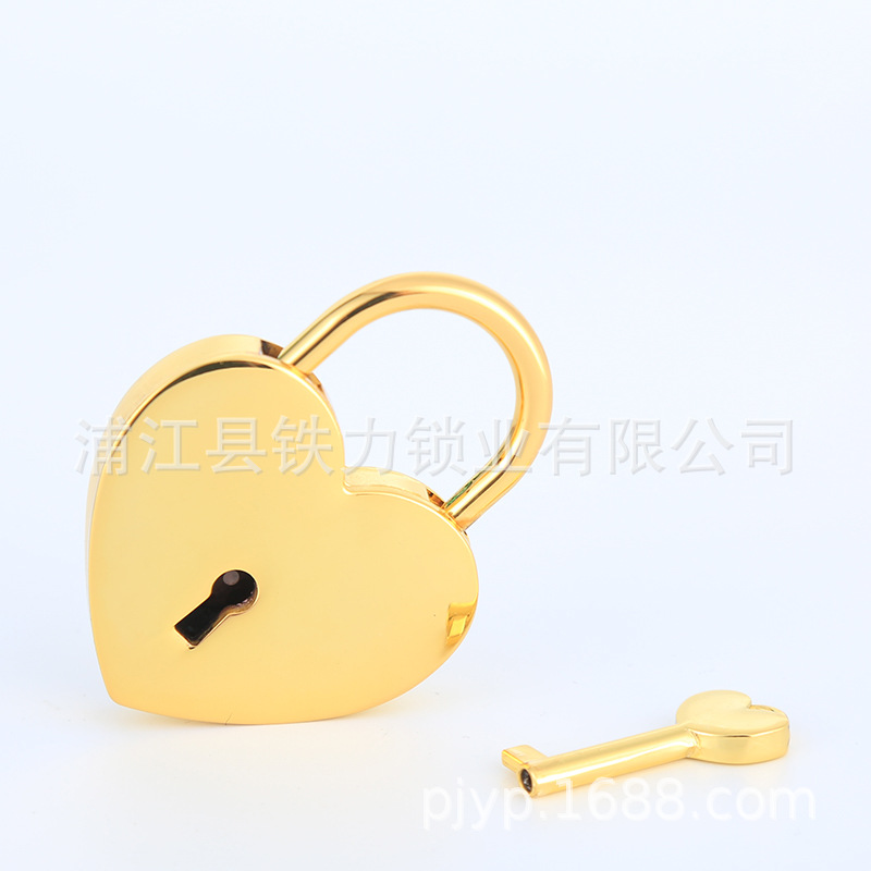 [Iron] Manufacturers Supply Zinc Alloy Suitcase Heart-Shaped Chest of Drawer Door Lock Stationery Notebook Small Lock