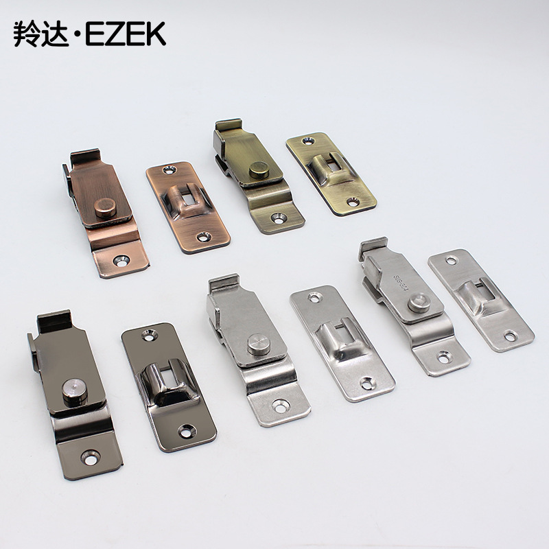 Factory Customized 304 Stainless Steel 90-Degree Right Angle Door Latch Sliding Door Sliding Door Lock Buckle Anti-Theft Clasp Bolt