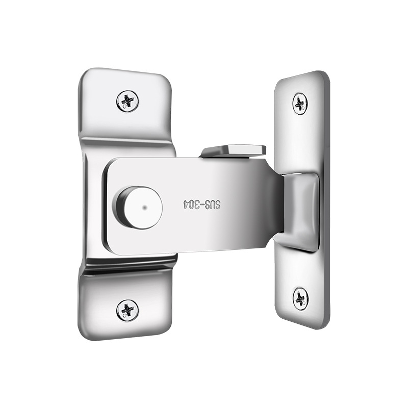 Factory Customized 304 Stainless Steel 90-Degree Right Angle Door Latch Sliding Door Sliding Door Lock Buckle Anti-Theft Clasp Bolt