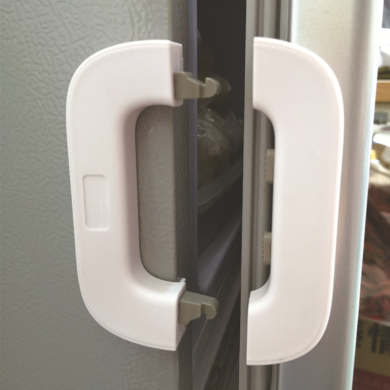 Direct Sales Refrigerator Lock Children&#039;s Safety Lock Anti-Clamp Hand Cabinet Door Lock Refrigerator Door Lock