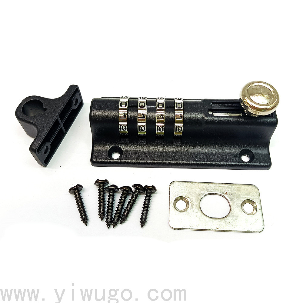 2021 New High Security 4 digits Sliding Combination Bolt Door Gate Lock anti-theft Latch