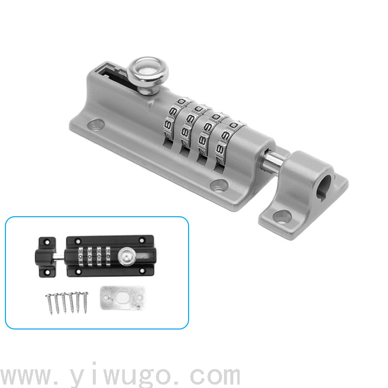 2021 New High Security 4 digits Sliding Combination Bolt Door Gate Lock anti-theft Latch