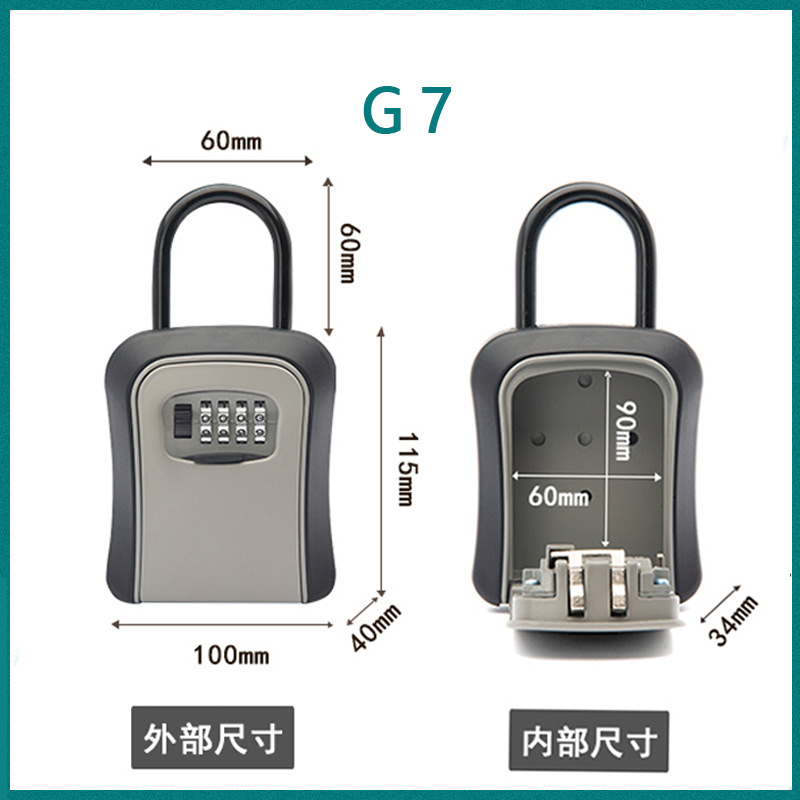 Decoration Password Key Box Storage Box Dormitory Site B &amp; B Door Anti-Theft Password Lock
