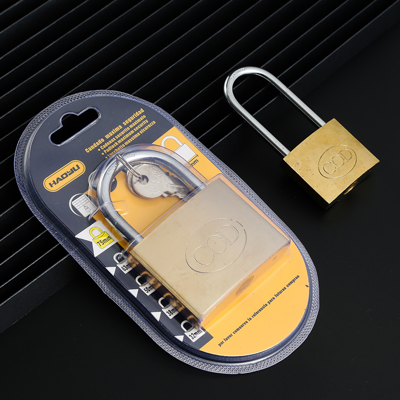 30mm Blade Long Beam Padlock Warehouse Door Lock Anti-Shear Dormitory Big Iron Gate Long Beam Padlock Titanium Lock