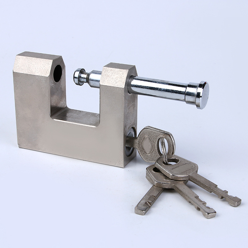 Giant Lateral Opening Padlock Dormitory Warehouse Large Doors and Windows Anti-Skid Shear Anti-Theft Anti-Rust Beam Lock Blade Large Lock Head Lock