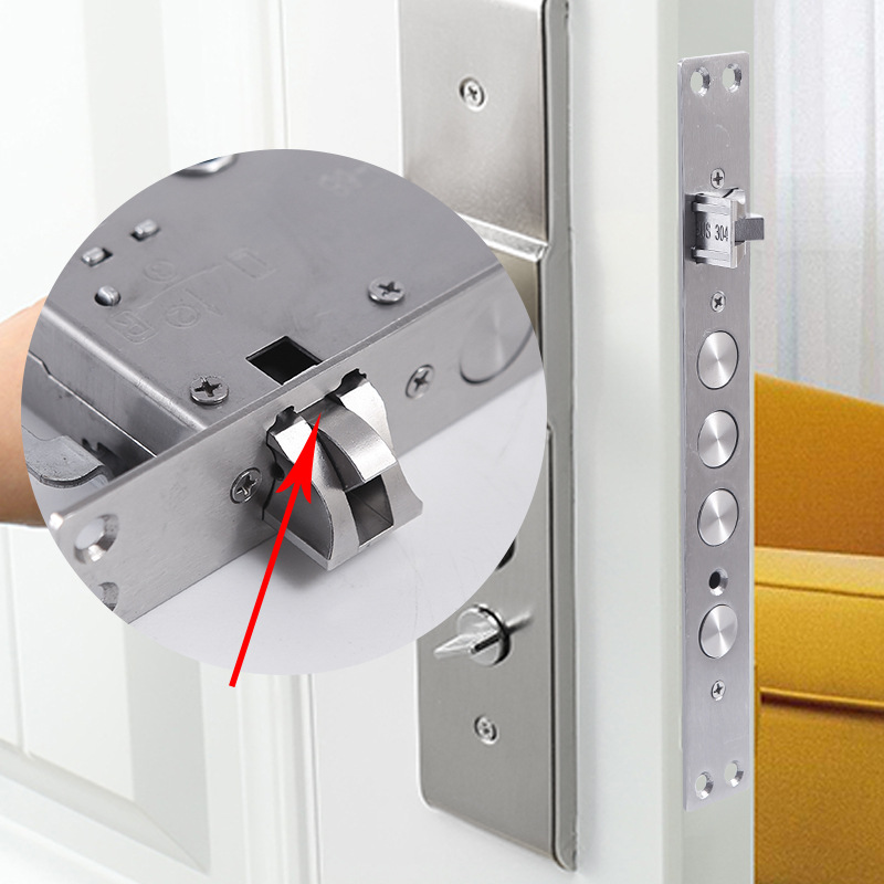 SOURCE Manufacturer Stainless Steel Fingerprint Lock Lock Body Double Hole Smart Electric Control Lock Household Anti-Theft Door Password Lock Body