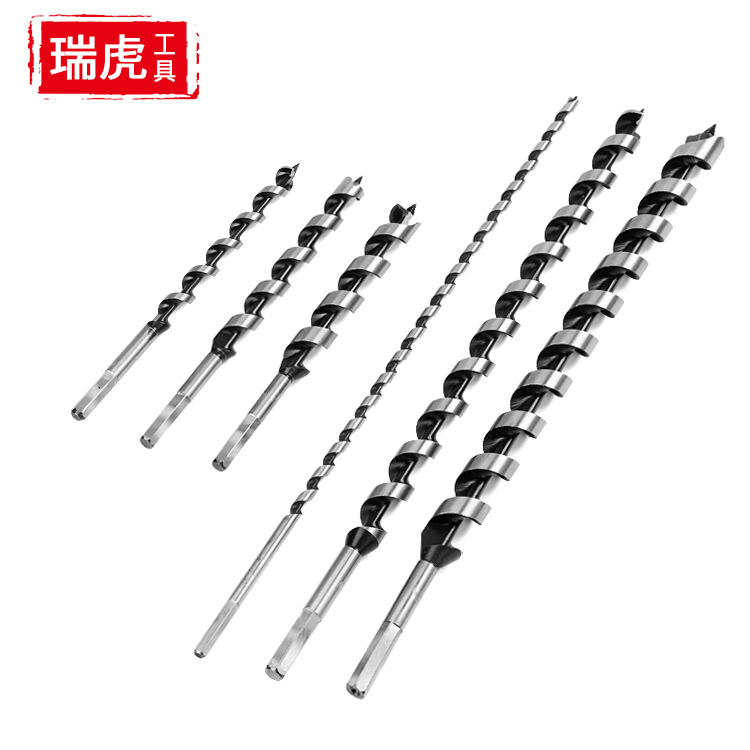 Lengthened Woodworking Brad Point Drill Bits-Head Hexagonal Handle Linen Flower Color Wood Tapper Wood Door Lock Reaming