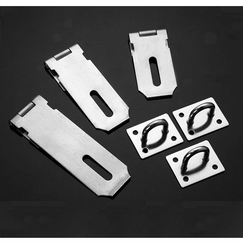  Thickened Stainless Steel Lock Hasp Padlock Theft Proof Door Lock Old-Fashioned Suspension Clasp Door and Window 
