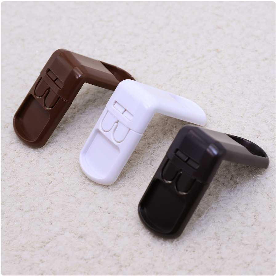 Cabinet lock/cabinet lock/cabinet door lock white double buckle 90 degree right Angle lock