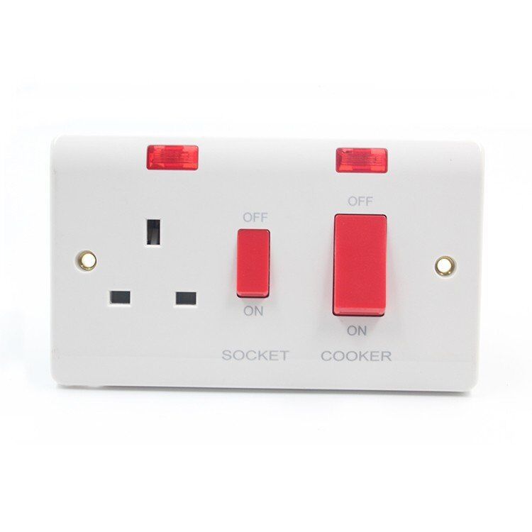 British Doorbell Button Wall Socket Switch with Light Multi-Purpose Hole Power Porous Socket USB African British Standard