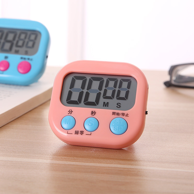 Multi-function kitchen reminder large screen with switch timer bedroom electronic timer alarm clock