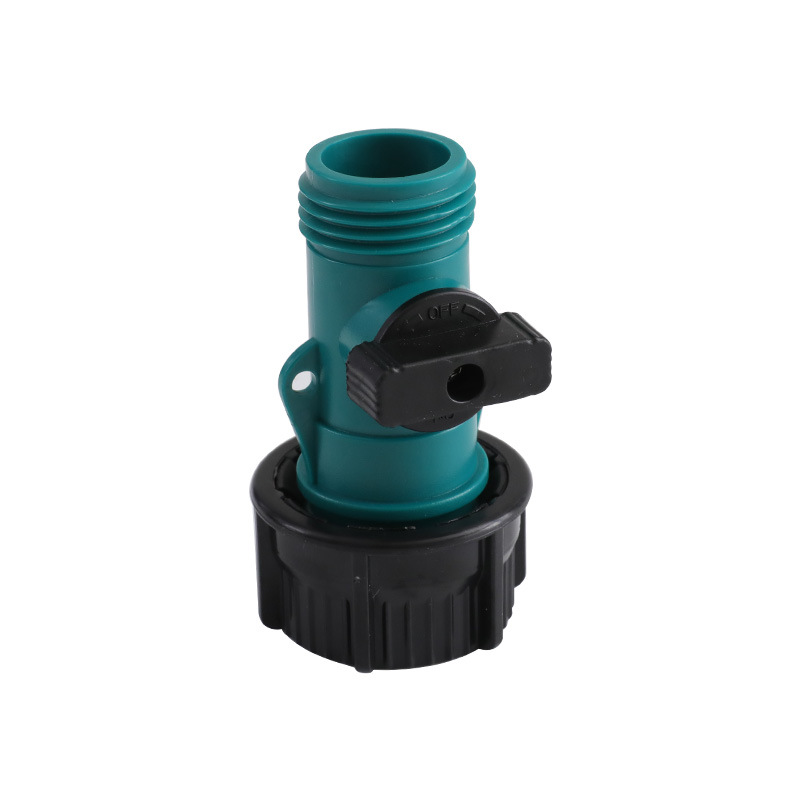 Factory Direct Sales Beautiful Tooth Single-Pass Water Pipe Connector with Switch Plastic Hose Sprinkler Hose Connector Accessories