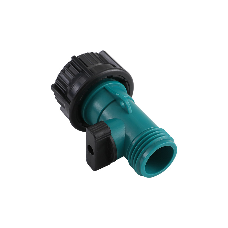 Factory Direct Sales Beautiful Tooth Single-Pass Water Pipe Connector with Switch Plastic Hose Sprinkler Hose Connector Accessories