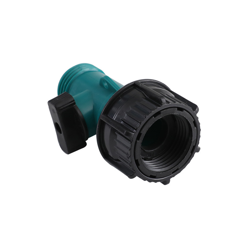 Factory Direct Sales Beautiful Tooth Single-Pass Water Pipe Connector with Switch Plastic Hose Sprinkler Hose Connector Accessories