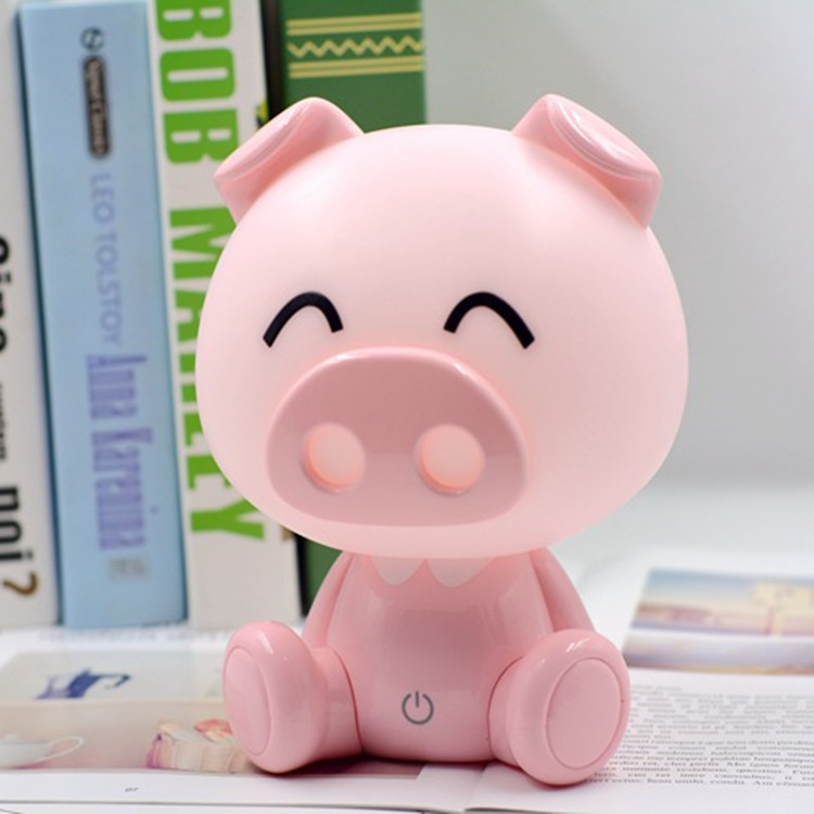 Smart switch LE desk lamp D adorable pig eye protection night light student stationery supplies company gifts