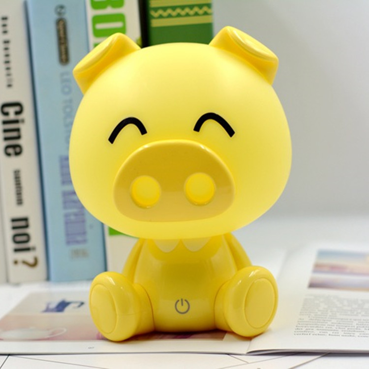Smart switch LE desk lamp D adorable pig eye protection night light student stationery supplies company gifts