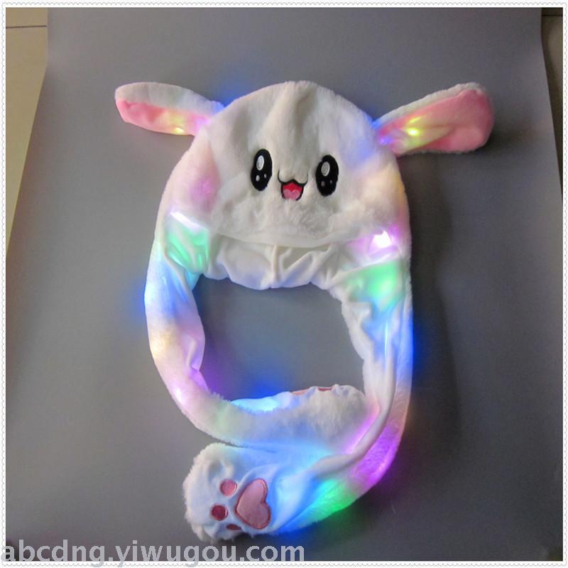 Rabbit hat shake sound with a flash switch equipped with a nodal flange film does not leak electricity