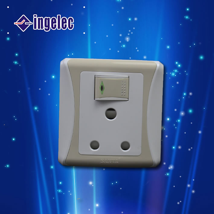 Factory Direct Sales One Open One Plug Foreign Trade 220V High Quality Wall Switch Socket