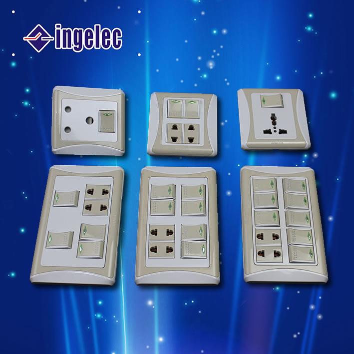 Factory Direct Sales Eight Open Four Plug Foreign Trade 220V High Quality Wall Switch Socket