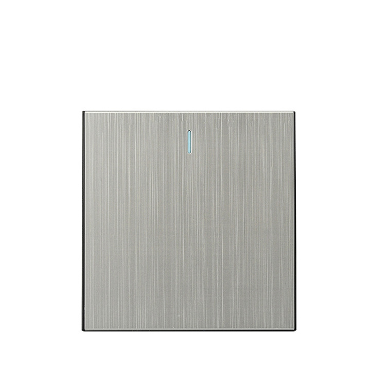 Export Sales Wall Stainless Steel Socket Outlet Switch British Standard Multi-Functional Socket with Double USB Charger Socket