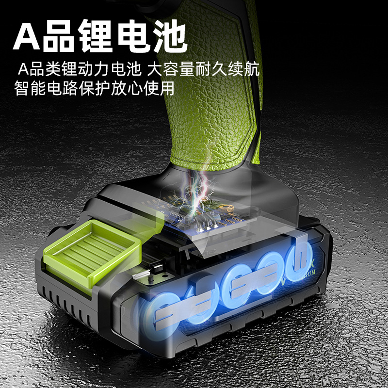 Electric Drill Rechargeable Lithium Electric Drill Flashlight Electric Switch Drill Pistol Drill Electric Switch Household Hand Drill Punching Electric Screwdriver Tool