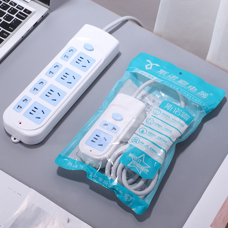 Snuoba Pure Copper Wired Socket Power Strip Thick Copper Porous Switch Long Line Power Strip High Power Wireless Power Strip